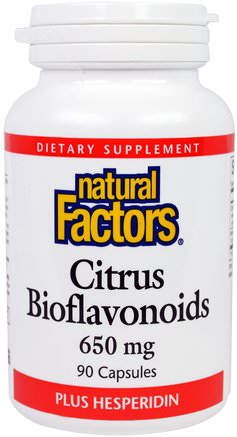 Citrus Bioflavonoids Plus Hesperidin, 650 mg, 90 Capsules by Natural Factors-Vitaminer, Bioflavonoider