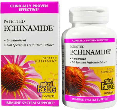Echinamide, 60 Softgels by Natural Factors-Kosttillskott, Antibiotika, Echinacea