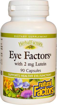 Eye Factors with 2 mg Lutein, 90 Capsules by Natural Factors-Hälsa, Ögonvård, Visionvård, Vision
