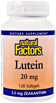 Lutein, 20 mg, 120 Softgels by Natural Factors-Kosttillskott, Antioxidanter, Lutein