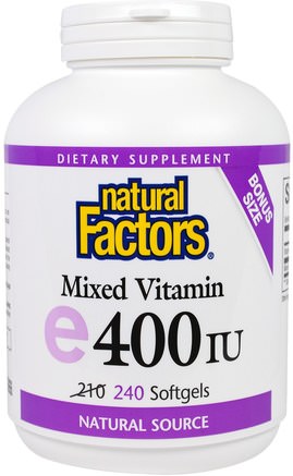 Mixed E, 400 IU, 240 Softgels by Natural Factors-Vitaminer, Vitamin E