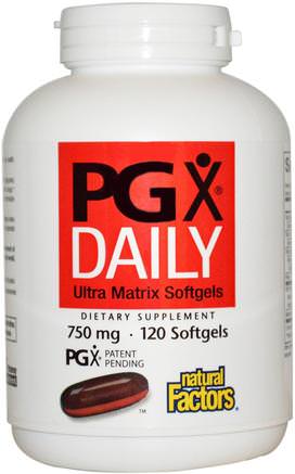 PGX Daily, Ultra Matrix Softgels, 750 mg, 120 Softgels by Natural Factors-Hälsa, Kost, Kosttillskott, Fiber, Pgx