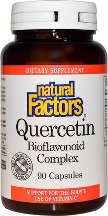Quercetin, Bioflavonoid Complex, 90 Capsules by Natural Factors-Kosttillskott, Quercetin, Bioflavonoider