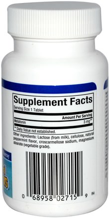 Stress-Relax, Melatonin, 3 mg, 90 Chewable Tablets by Natural Factors-Tillskott, Melatonin 3 Mg