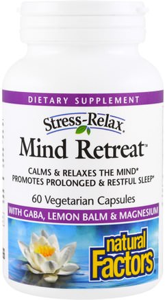 Stress-Relax, Mind Retreat, 60 Veggie Caps by Natural Factors-Vitaminer, Vitamin D3, Vitamin D3 Vätska