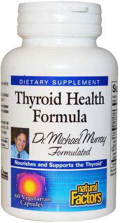 Thyroid Health Formula, 60 Veggie Caps by Natural Factors-Hälsa, Sköldkörtel, Hälsosamt Sköldkörtelstöd