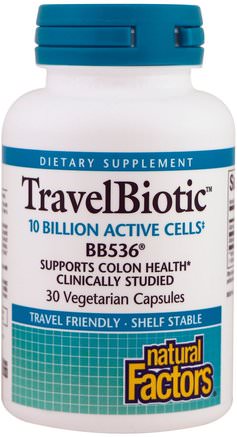 Travel Biotic BB536, 30 Vegetarian Capsules by Natural Factors-Kosttillskott, Probiotika