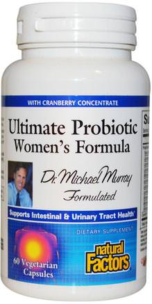 Ultimate Probiotic, Womens Formula, 60 Veggie Caps by Natural Factors-Kosttillskott, Probiotika, Iskylda Produkter