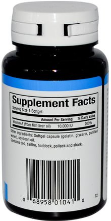 Vitamin A, 10.000 IU, 180 Softgels by Natural Factors-Vitaminer, Vitamin A