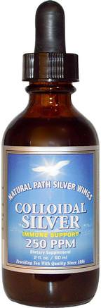 Colloidal Silver, 250 ppm, 2 fl oz (60 ml) by Natural Path Silver Wings-Kosttillskott, Kolloidalt Silver