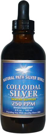 Colloidal Silver, 250 ppm, 4 fl oz (120 ml) by Natural Path Silver Wings-Kosttillskott, Kolloidalt Silver