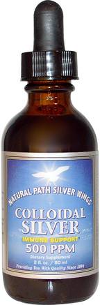 Colloidal Silver, 500 PPM, 2 fl oz (60 ml) by Natural Path Silver Wings-Kosttillskott, Kolloidalt Silver