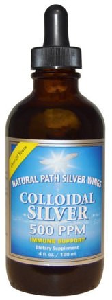 Colloidal Silver, 500 ppm, 4 fl oz (120 ml) by Natural Path Silver Wings-Kosttillskott, Kolloidalt Silver