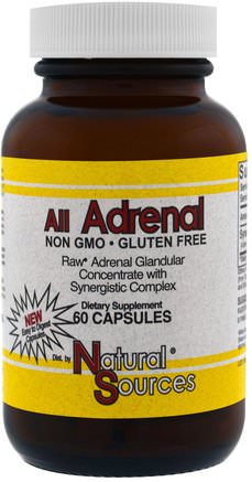 All Adrenal, 60 Capsules by Natural Sources-Kosttillskott, Binjur, Nötkreaturprodukter