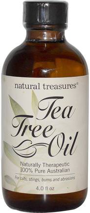 BNG, Tea Tree Oil, 100% Pure Australian, 4.0 fl oz by Natural Treasures-Bad, Skönhet, Aromterapi Eteriska Oljor, Tea Tree Olja