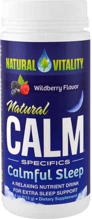 Natural Calm, Calmful Sleep, Wildberry Flavor, 4 oz (113 g) by Natural Vitality-Kosttillskott, Sömn, Hälsa