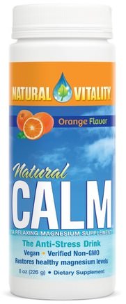Natural Calm, The Anti-Stress Drink, Orange Flavor, 8 oz (226 g) by Natural Vitality-Kosttillskott, Mineraler, Magnesium, Naturlig Lugn