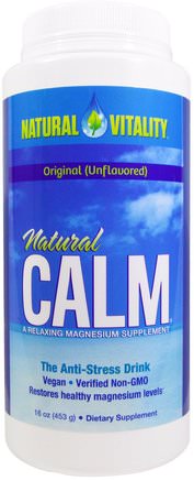 Natural Calm, The Anti-Stress Drink, Original (Unflavored), 16 oz (453 g) by Natural Vitality-Kosttillskott, Mineraler, Magnesium, Naturlig Lugn