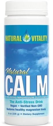 Natural Calm, The Anti-Stress Drink, Original (Unflavored), 8 oz (226 g) by Natural Vitality-Kosttillskott, Mineraler, Magnesium, Naturlig Lugn