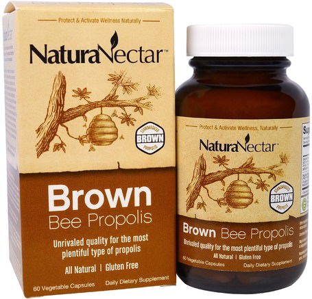 Brown Bee Propolis, 60 Veggie Caps by NaturaNectar-Kosttillskott, Biprodukter, Bi Propolis