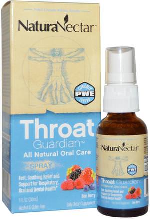 Throat Guardian Spray, Bee Berry, 1 fl oz (30 ml) by NaturaNectar-Hälsa, Kall Influensa Och Viral, Halsvårdspray
