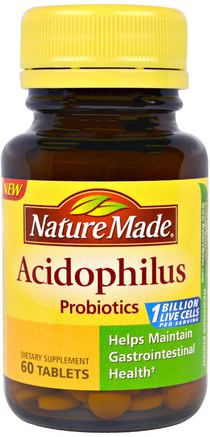 Acidophilus Probiotics, 60 Tablets by Nature Made-Kosttillskott, Probiotika
