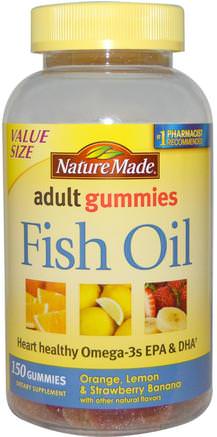 Adult Gummies Fish Oil, 150 Gummies by Nature Made-Kosttillskott, Efa Omega 3 6 9 (Epa Dha), Omega 369 Gummier
