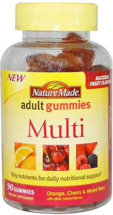 Adult Gummies, Multi, 90 Gummies by Nature Made-Vitaminer, Multivitaminer, Multivitamingummier