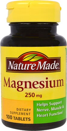 Magnesium, 250 mg, 100 Tablets by Nature Made-Kosttillskott, Mineraler, Magnesium