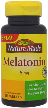 Melatonin, 5 mg, 90 Tablets by Nature Made-Kosttillskott, Sömn