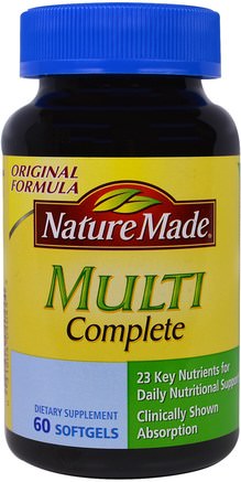 Multi Complete, 60 Softgels by Nature Made-Vitaminer, Multivitaminer