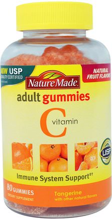 Vitamin C Adult Gummies, Tangerine, 80 Gummies by Nature Made-Vitaminer, Vitamin C, Vitamin C Gummier, Hälsa, Immunförsvar