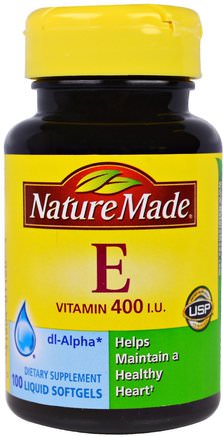 Vitamin E, 400 IU, 100 Liquid Softgels by Nature Made-Vitaminer, Vitamin E