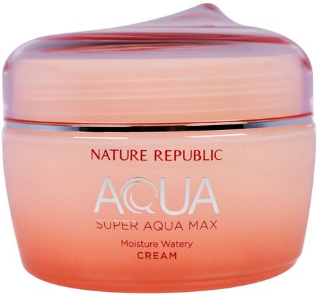 Aqua, Super Aqua Max, Moisture Watery Cream, 2.70 fl oz (80 ml) by Nature Republic-Skönhet, Ansiktsvård