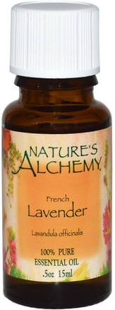 100% Pure Natural Essential Oil, French Lavender.5 oz (15 ml) by Natures Alchemy-Bad, Skönhet, Aromterapi Eteriska Oljor, Lavendel Olja