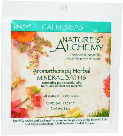 Aromatheraphy Herbal Mineral Baths, Calm Seas, Trial Size, 1 oz by Natures Alchemy-Bad, Skönhet, Badsalter