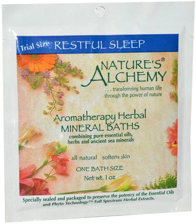 Aromatherapy Herbal Mineral Baths, Restful Sleep, Trial Size, 1 oz by Natures Alchemy-Bad, Skönhet, Badsalter