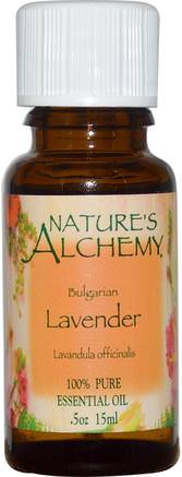 Bulgarian Lavender, Essential Oil.5 oz (15 ml) by Natures Alchemy-Bad, Skönhet, Aromterapi Eteriska Oljor, Lavendel Olja