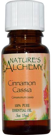 Cinnamon Cassia, Essential Oil.5 oz (15 ml) by Natures Alchemy-Bad, Skönhet, Aromaterapi Eteriska Oljor, Cassiaolja, Kanelolja