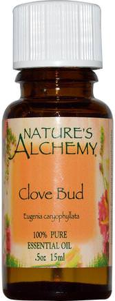Clove Bud, Essential Oil, 0.5 oz (15 ml) by Natures Alchemy-Bad, Skönhet, Aromterapi Eteriska Oljor, Nötköttolja