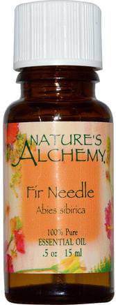 Fir Needle, Essential Oil.5 oz (15 ml) by Natures Alchemy-Bad, Skönhet, Aromaterapi Eteriska Oljor