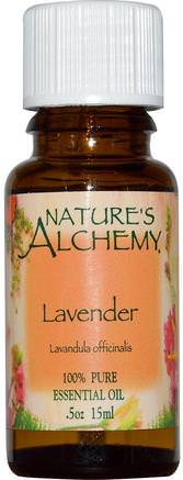 Lavender, Essential Oil.5 oz (15 ml) by Natures Alchemy-Bad, Skönhet, Aromterapi Eteriska Oljor, Lavendel Olja