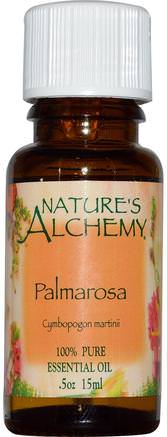Palmarosa, Essential Oil.5 oz (15 ml) by Natures Alchemy-Bad, Skönhet, Aromaterapi Eteriska Oljor, Palmarosaolja