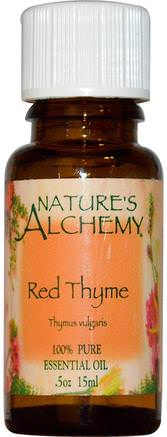 Red Thyme, Essential Oil.5 oz (15 ml) by Natures Alchemy-Bad, Skönhet, Aromterapi Eteriska Oljor, Timjan Olja