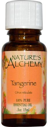 Tangerine, Essential Oil.5 oz (15 ml) by Natures Alchemy-Bad, Skönhet, Aromaterapi Eteriska Oljor, Mandarinolja