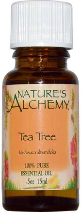 Tea Tree, Essential Oil.5 oz (15 ml) by Natures Alchemy-Bad, Skönhet, Aromterapi Eteriska Oljor, Tea Tree Olja