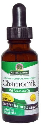 Chamomile, Alcohol-Free, 1 fl oz (30 ml) by Natures Answer-Örter, Kamille