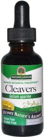 Cleavers, Galium Aparine, 2000 mg, 1 fl oz (30 ml) by Natures Answer-Örter, Klyvningsmedel