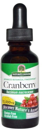 Cranberry, Alcohol-Free, 10.000 mg, 1 fl oz (30 ml) by Natures Answer-Örter, Tranbärsjuicextrakt