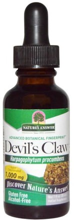 Devils Claw, Alcohol-Free, 1 fl oz (30 ml) by Natures Answer-Hälsa, Inflammation, Djävulsklo